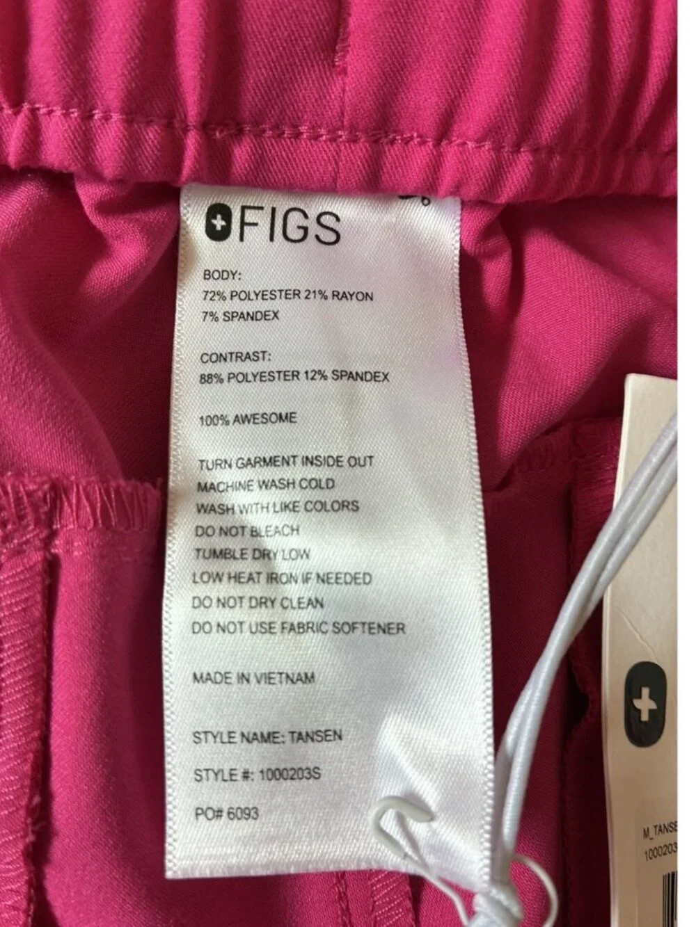 Figs Scrub Tansen Jogger In Dark Pink Size LS 34” x 28”